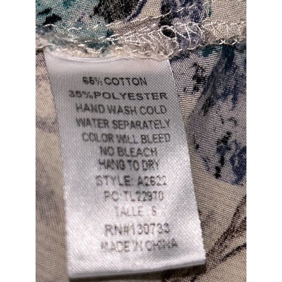 Umgee USA Top Sz SMALL Keyhole Neck Floral Tunic Boho Cotton Blend EUC - Picture 10 of 10